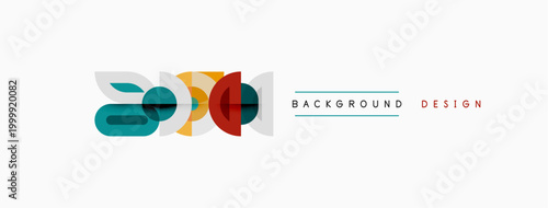 Abstract geometric shapes, vibrant colors, minimalist design. Background elements suggest modern aesthetic, clean lines.