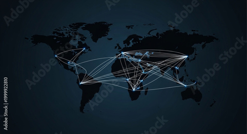 Global Network Connectivity - A Visual Representation of Interconnected World.