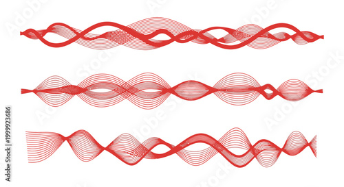 Red DNA Double Helix Molecular Structure.