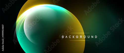 Abstract flowing layers, vibrant colors, dark background. Modern design element, smooth gradients, dynamic composition.