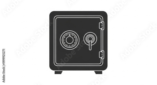 Secure Metal Safe with Combination Lock and Handle.