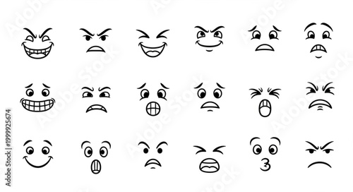 Collection of Various Facial Expressions.