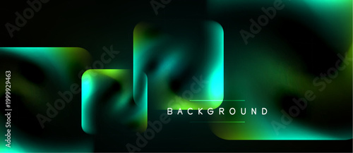 Abstract dark background. Gradient teal hues create flowing shapes, modern design. Text reads background. Minimalist aesthetic.