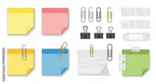 Colorful index paper clips.