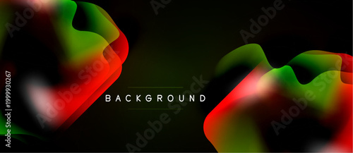 Abstract fluid shapes, vibrant colors blend against dark backdrop. Text reads background, simple design. Modern aesthetic.