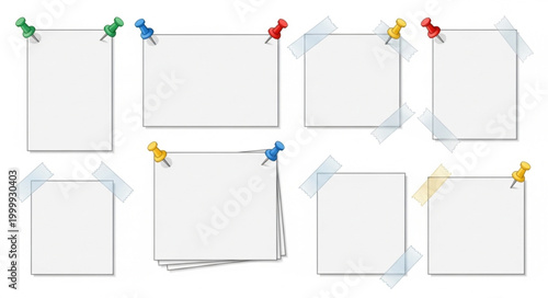 Colorful Notes with Pins.