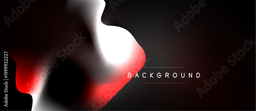 Abstract fluid shapes, red, white, black gradients. Modern design element for backgrounds, presentations. Minimalist aesthetic.