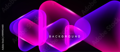 Abstract flowing shapes, vibrant pinks, purples, blues. Modern design element, dark background creates contrast. Text reads BACKGROUND.