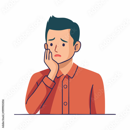 Man with Toothache or Jaw Pain
