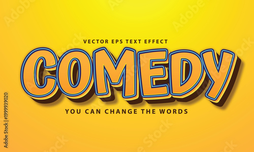 Funny Comedy Bold Retro Text Effect