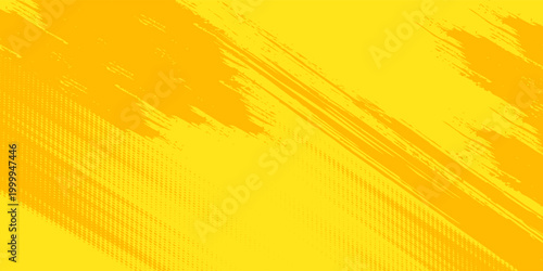 Retro comic yellow background raster gradient halftone spots speech