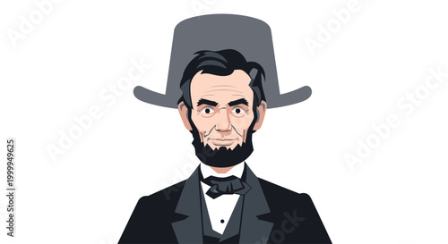 Illustration of Abraham Lincoln Portrait.