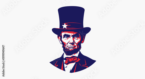 Illustration of Abraham Lincoln Portrait.