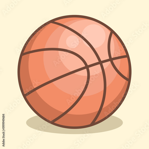Basketball Illustration for icon, sticker and other uses