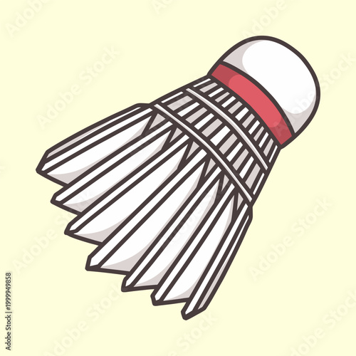 Badminton Shuttlecock Illustration for icon, sticker and other uses