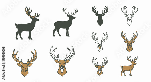 Deer Antlers Heads and Bodies.
