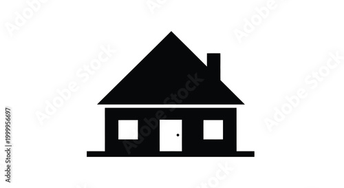 House icon simple black silhouette on white background
