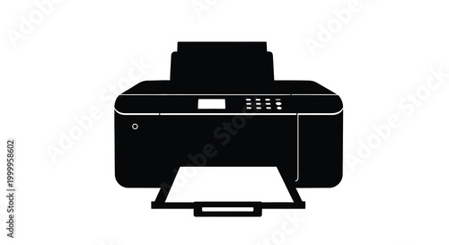 printer silhouette on white background high quality professional