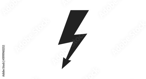 Black Lightning Bolt Icon