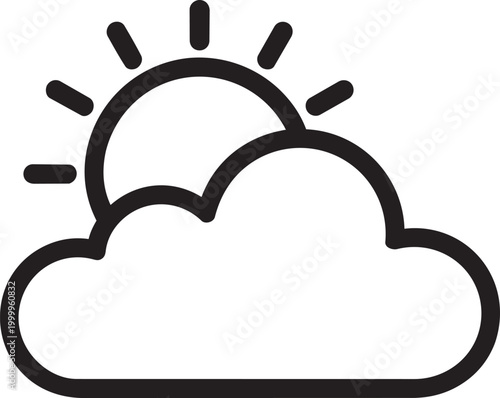 Partly cloudy day icon