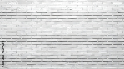 Photorealistic White Painted Brick Wall Texture