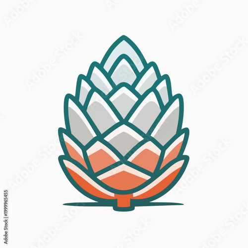 Stylized Hop Cone Icon