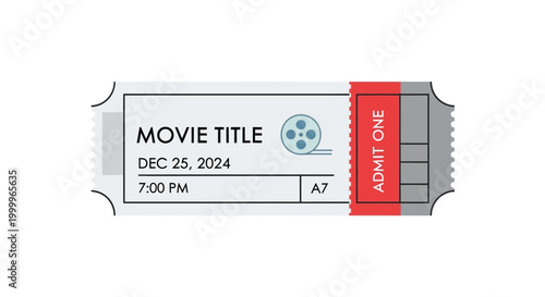 Movie Ticket - Admit One - Entertainment Event Admission Pass