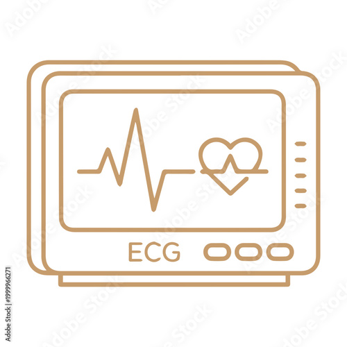 ECG heart monitor icon