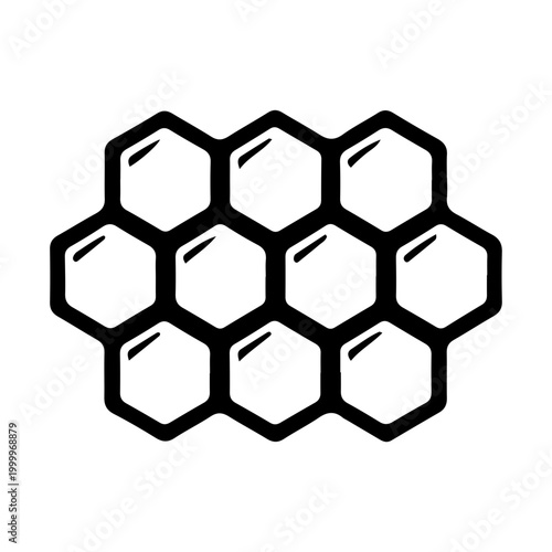 Honeycomb Hexagon Pattern Vector Illustration Icon