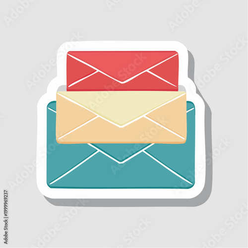 Stack of colorful envelopes