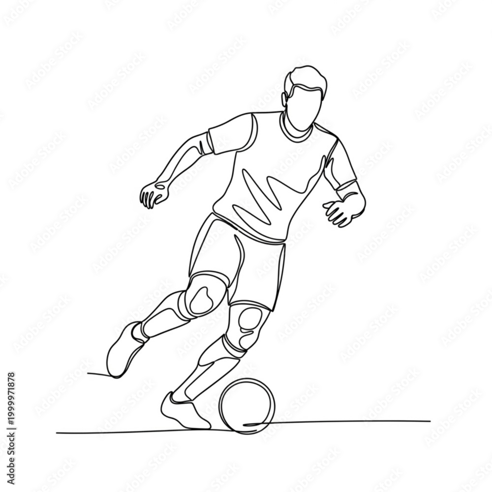Naklejka premium football player silhouette
