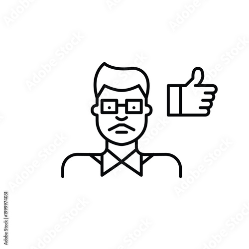 Indian man user avatar. Profile satisfaction, account rating. Trusted feedback. Pixel perfect, editable stroke vector icon