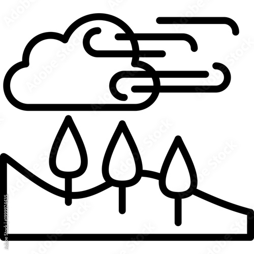 Clean Air line icon