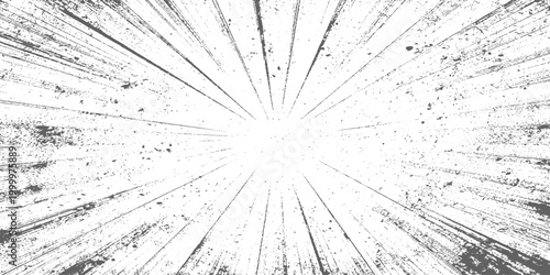 Explosive grayscale burst with dynamic radial lines, comic-style energy impact, high contrast, dramatic motion effect vector illustration.	