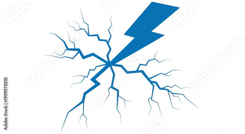 Electricity Blue Lightning Bolt Energy.