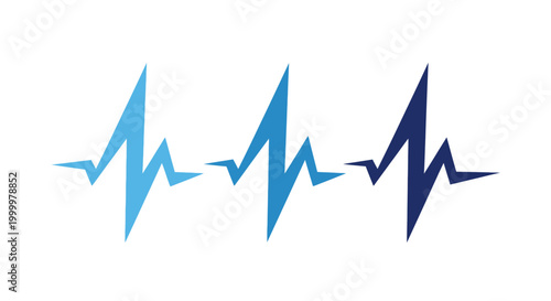 Heart Rate Pulse Waveform Line Graph.