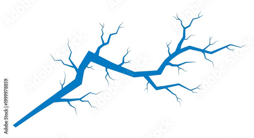 Blue blood vessel network system.