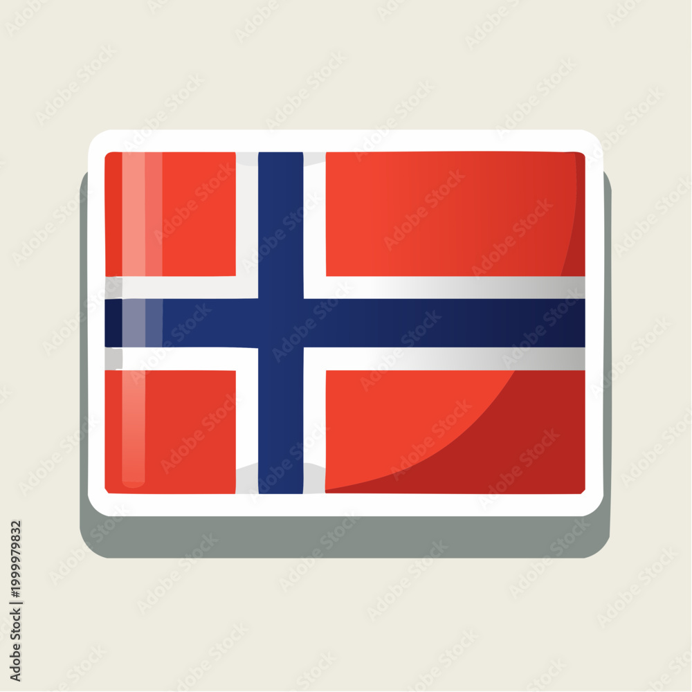 Fototapeta premium Norwegian Flag Icon