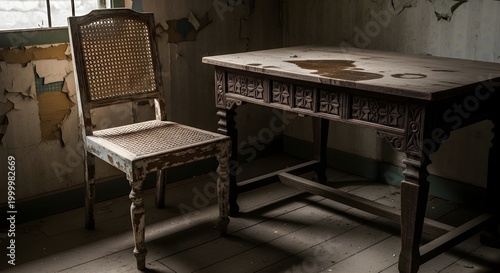 Old furniture kursi, table