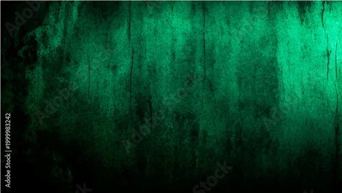 Abstract Vector Dark green grunge background texture with abstract smoky overlay, vignette border for design and text with vibrant color gradients.