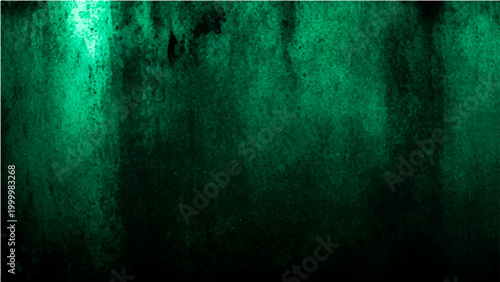 Abstract Vector Green textured abstract art dark moody backdrop with brush stroke with shades of emerald and nebulous design.