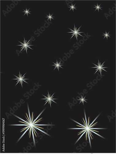 PrintMagical seamless pattern with gold star design elements. Starry night sky letest