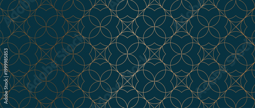 Luxury art deco gold geometric pattern vector. Elegant metallic golden background for wedding invitation, wallpaper, textile, fabric, packaging and premium design.