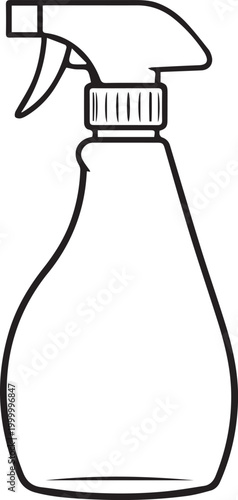 Spray bottle with trigger pump for cleaning or disinfecting Vector