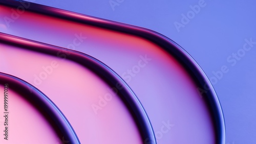 Canvas-taulu Abstract blue glass square shapes. 3d render.