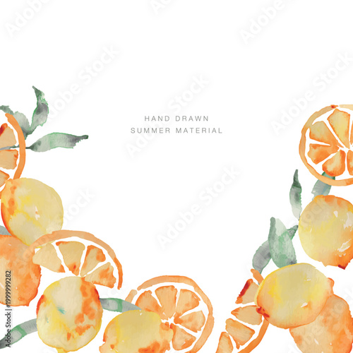 水彩画。水彩タッチのレモンイラスト。レモンの水彩ベクターイラストセット。Watercolor painting. Watercolor-style lemon illustration. Set of watercolor vector illustrations of lemons.