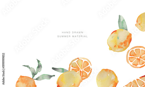 水彩画。水彩タッチのレモンイラスト。レモンの水彩ベクターイラストセット。Watercolor painting. Watercolor-style lemon illustration. Set of watercolor vector illustrations of lemons.