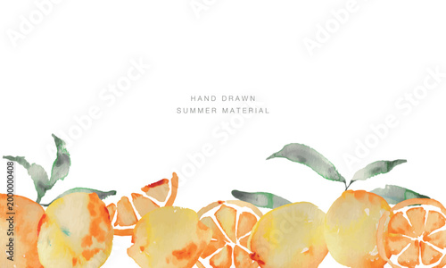 水彩画。水彩タッチのレモンイラスト。レモンの水彩ベクターイラストセット。Watercolor painting. Watercolor-style lemon illustration. Set of watercolor vector illustrations of lemons.