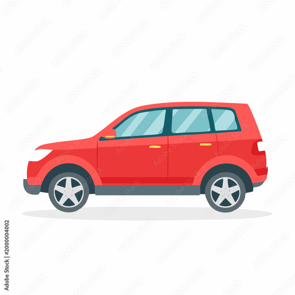 Obraz premium Red SUV Car Illustration