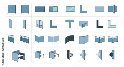 Collection of various exhibition booth designs and configurations.